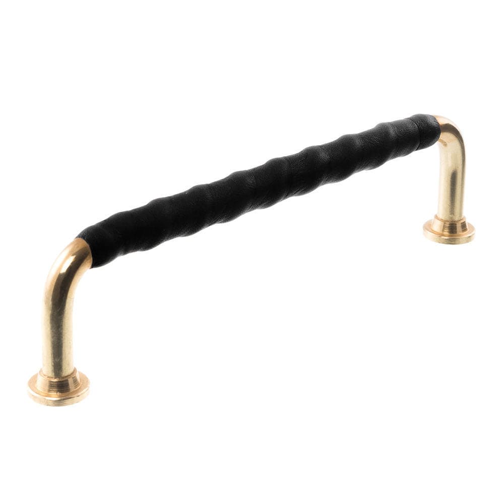 1353 Twist | Greb i Messing med Sort Læder L 142 mm (C/C 128 mm) Et Al LF-1353-128-0125LL FINICC