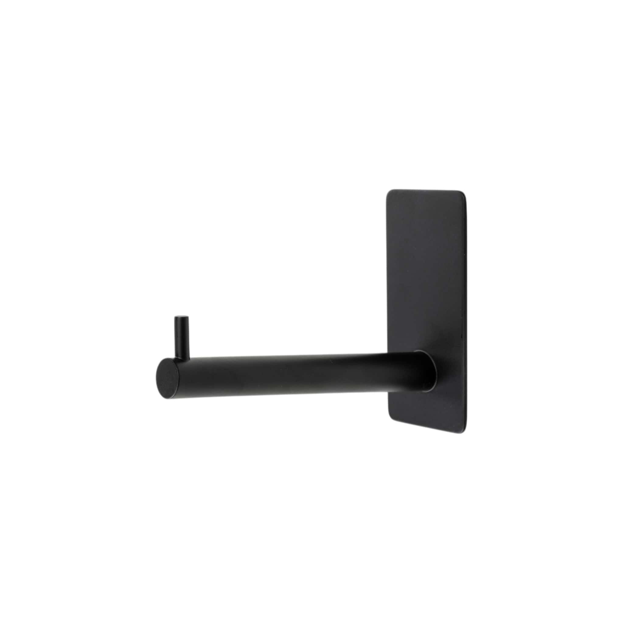 Base 200-R | Toiletrulleholder i Mat Sort - selvklæbende montering Beslag Design 605228-21 FINICC