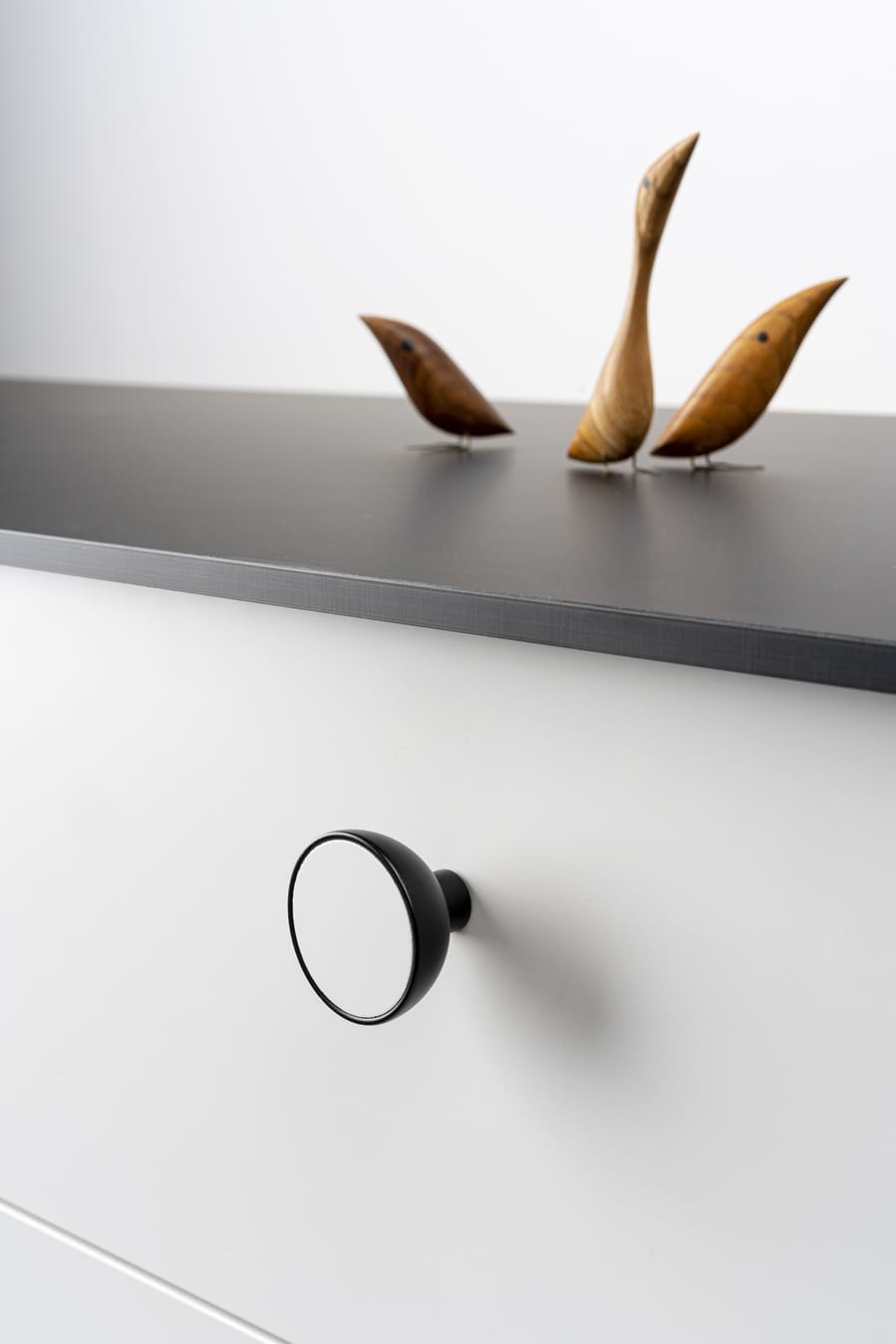 Bol | Knop i Hvid / Sort Ø 45 mm Viefe VF-0489045NM2M1 FINICC