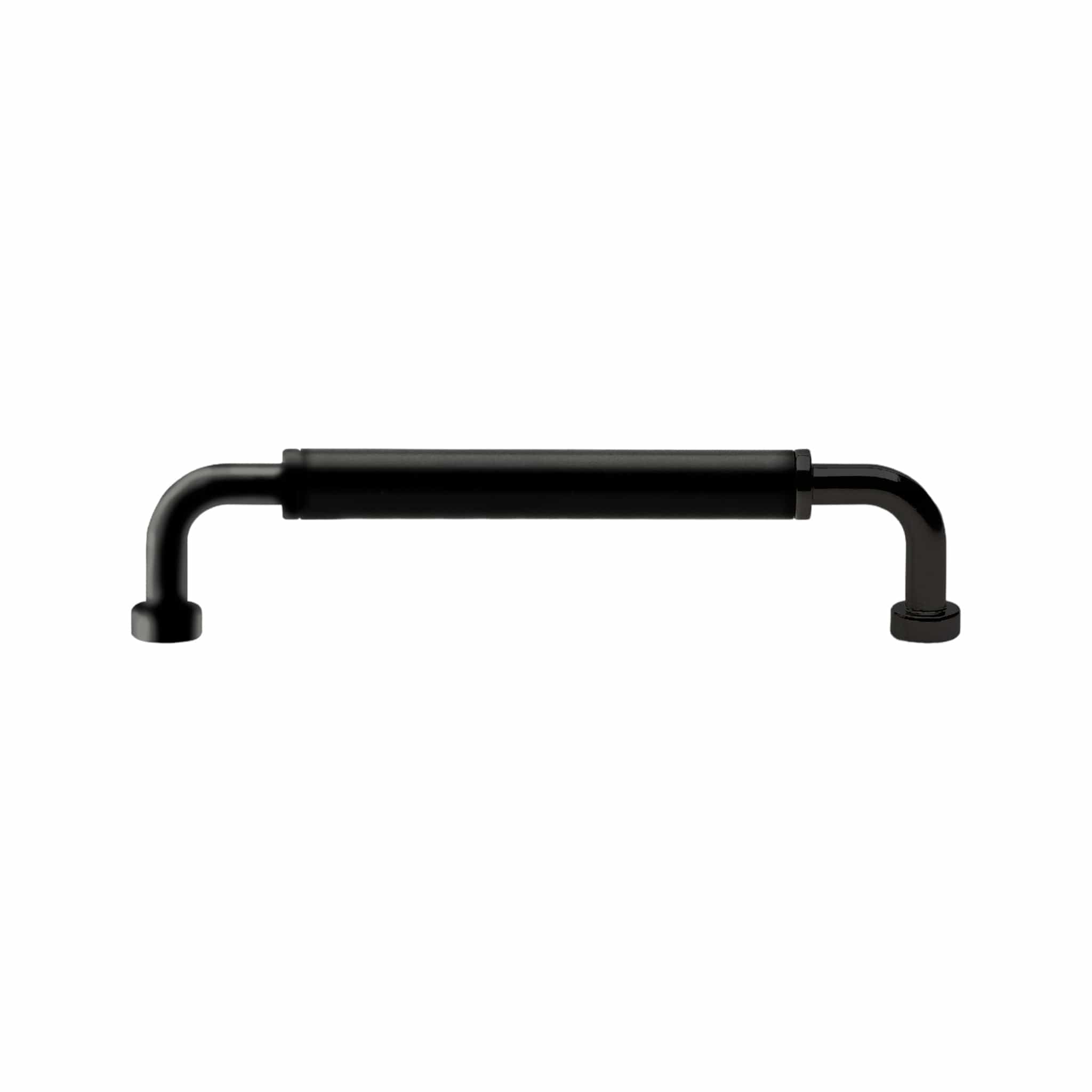 Brohult | Greb i Blank Nikkel / Sort L 141 mm (C/C 128 mm) Beslag Design 397045-11 FINICC