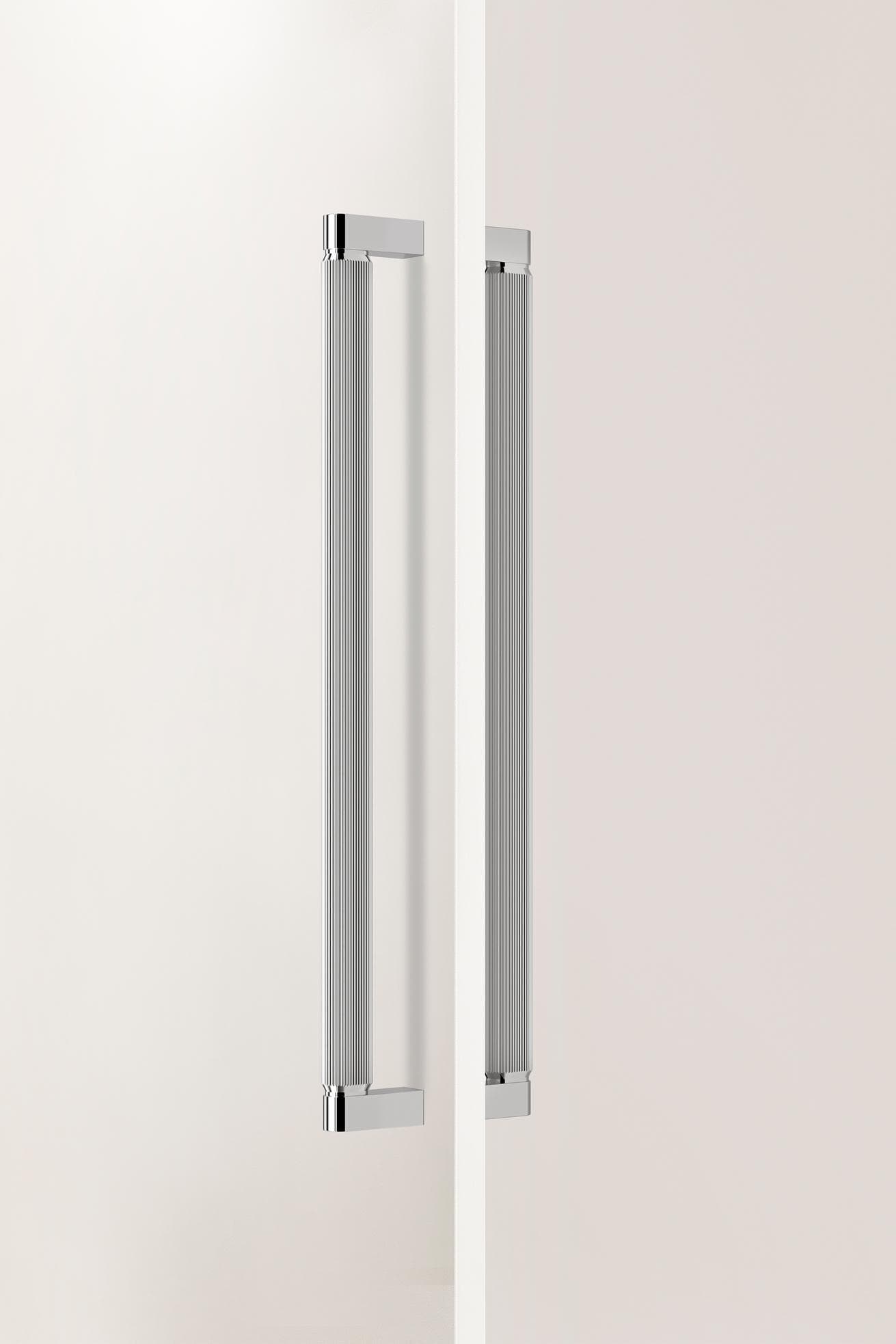 Brooklyn Big | Pull Bar i Blank Nikkel finish - Dobbeltsidet montering Viefe FINICC
