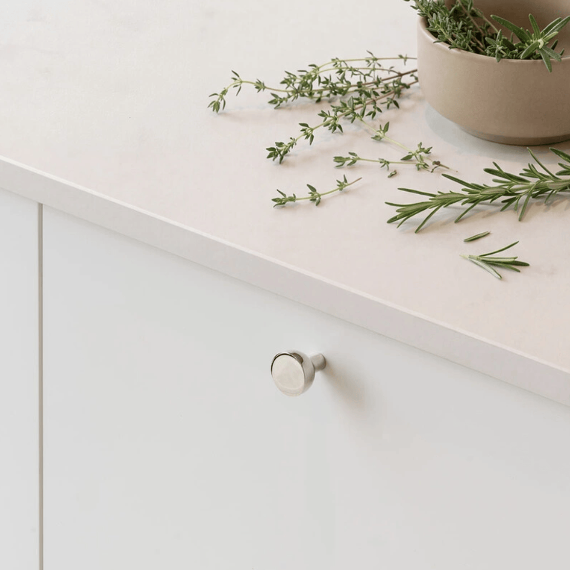 Copenhagen | Knop i Rustfrit Stål finish Ø 25 mm x D 25 mm Beslag Design BD-304429-11 FINICC