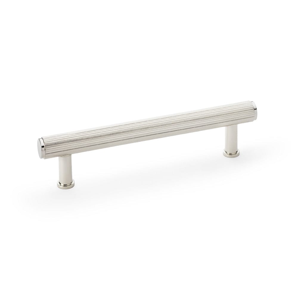 Crispin Reeded | Greb i Blank Nikkel L 166 mm (C/C 128 mm) Alexander & Wilks AW809R-128-PN FINICC