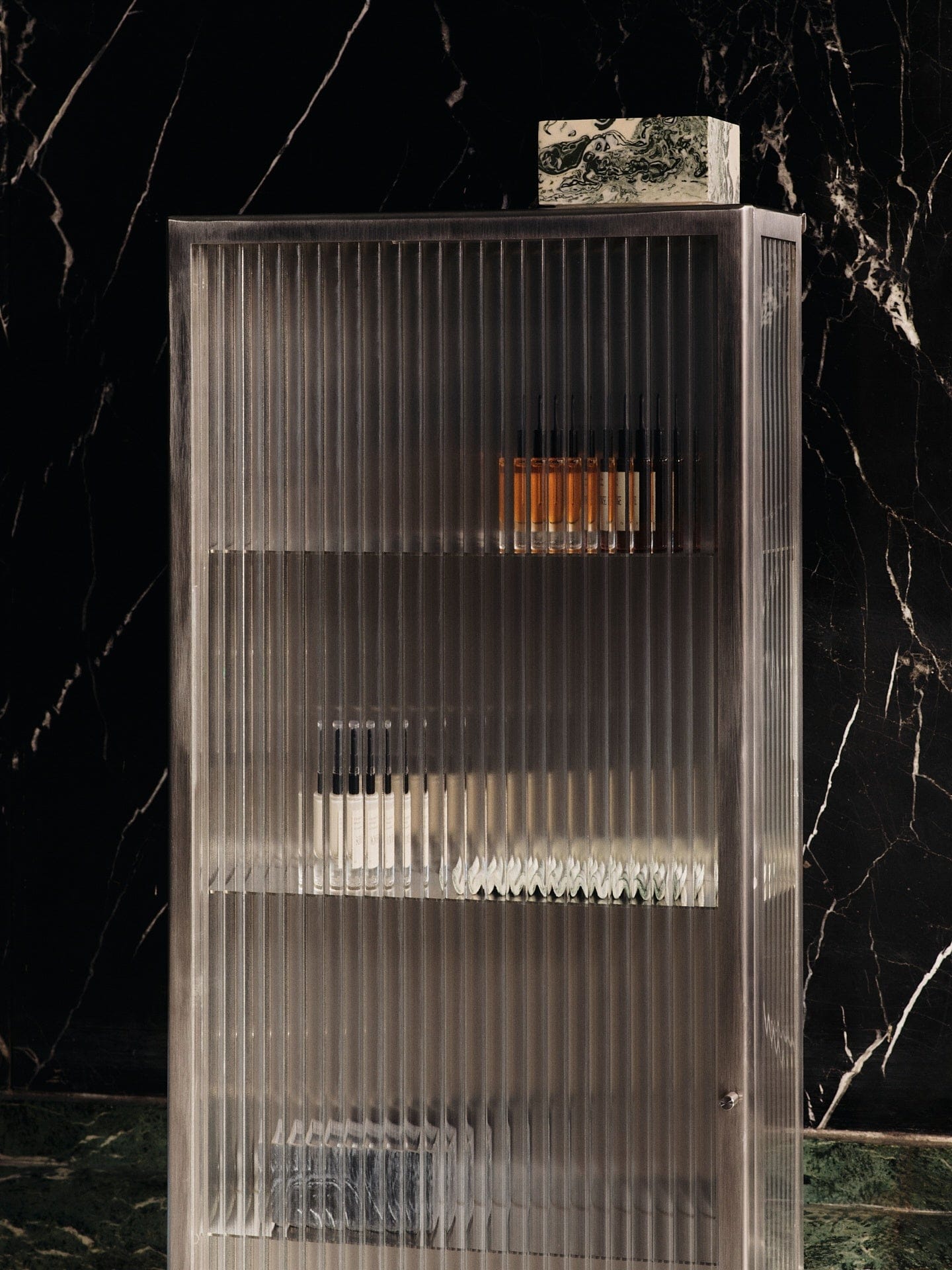 Haze Wall Cabinet | Vægskab i Børstet Rustfrit Stål ferm LIVING 1104272055 FINICC
