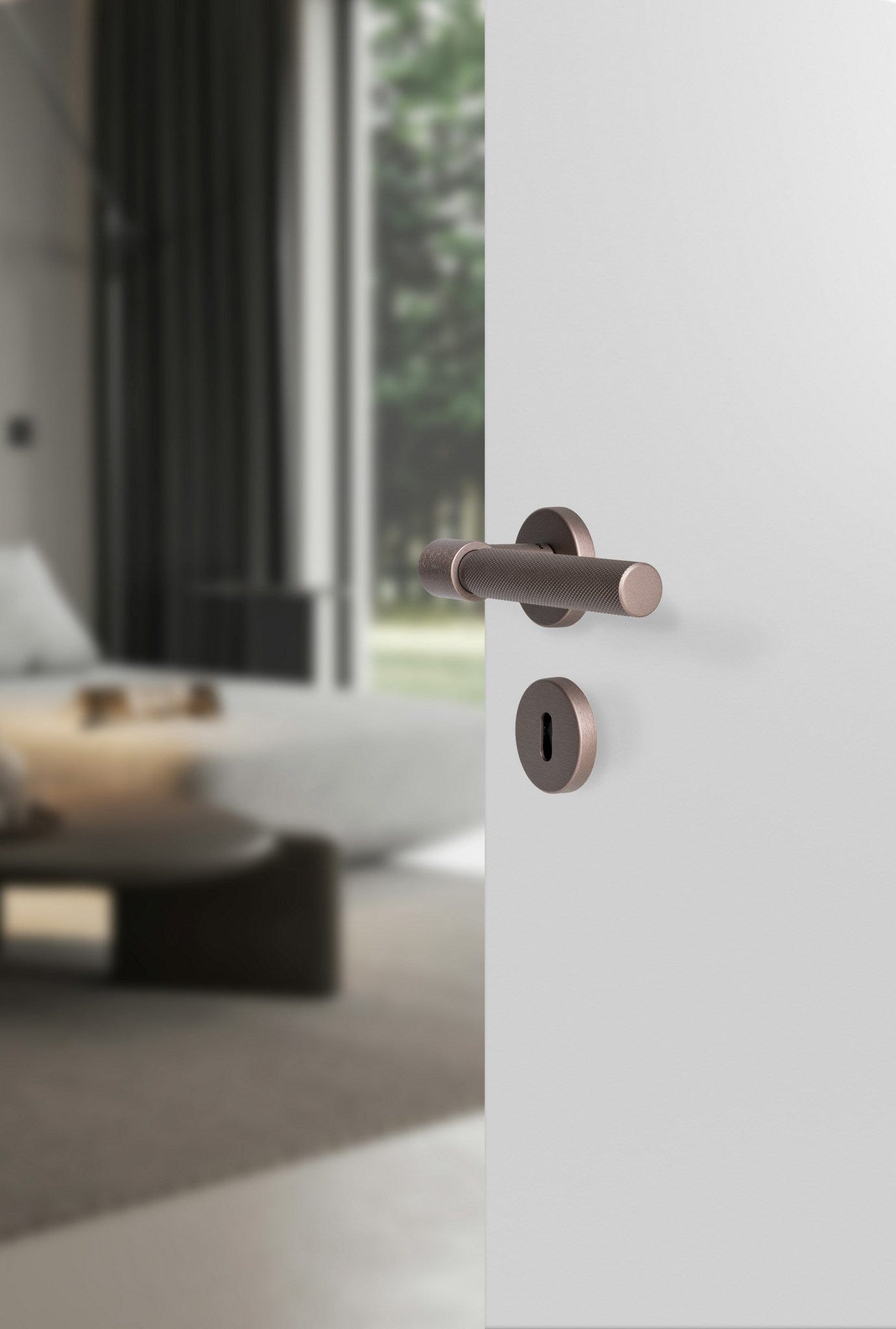 Helix Cross | Dørhåndtag i Dark Bronze L 150 mm (C/C 30 mm) Beslag Design 751014-41 FINICC