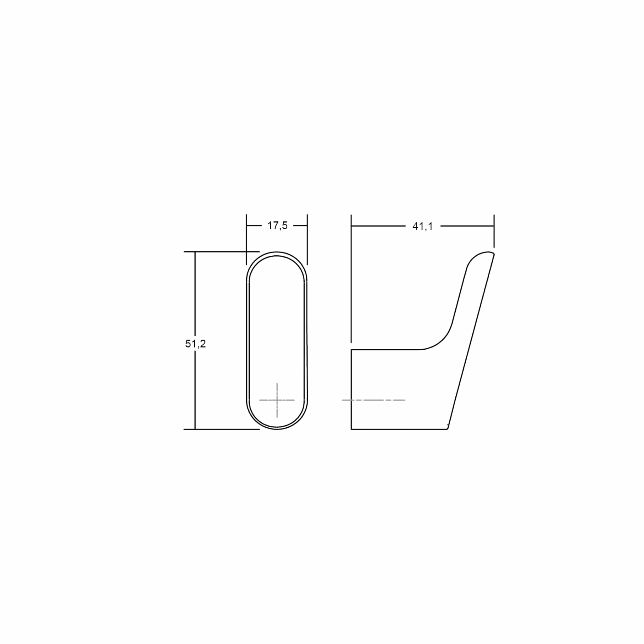 Luv | Knage i Rustfrit Stål Finish H 51,2 mm x D 41,1 mm Viefe VF-7037017Z23 FINICC
