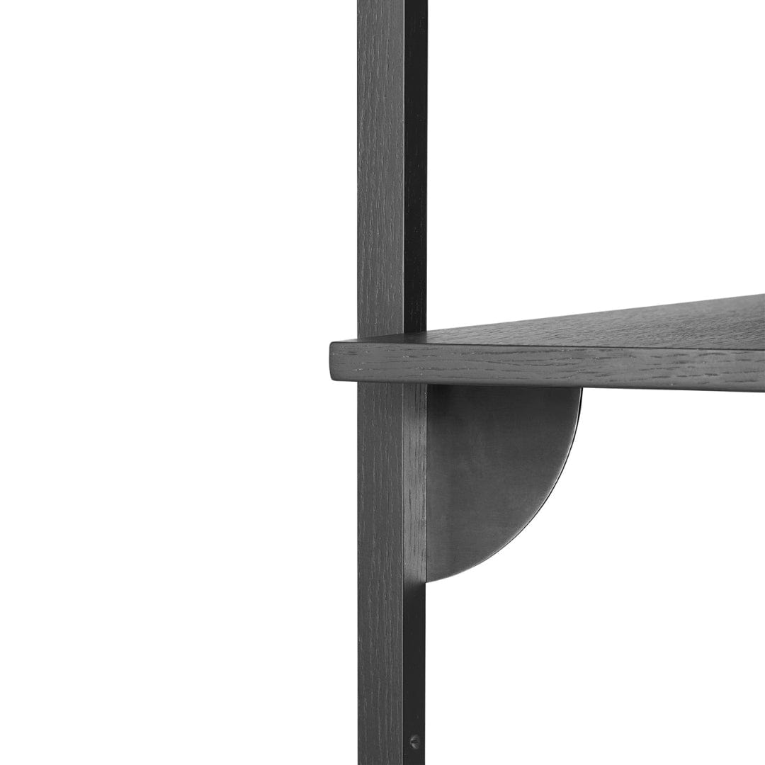 Sector Shelf Single/Narrow - Black Ash/Black Brass ferm LIVING FL-1103542858 FINICC
