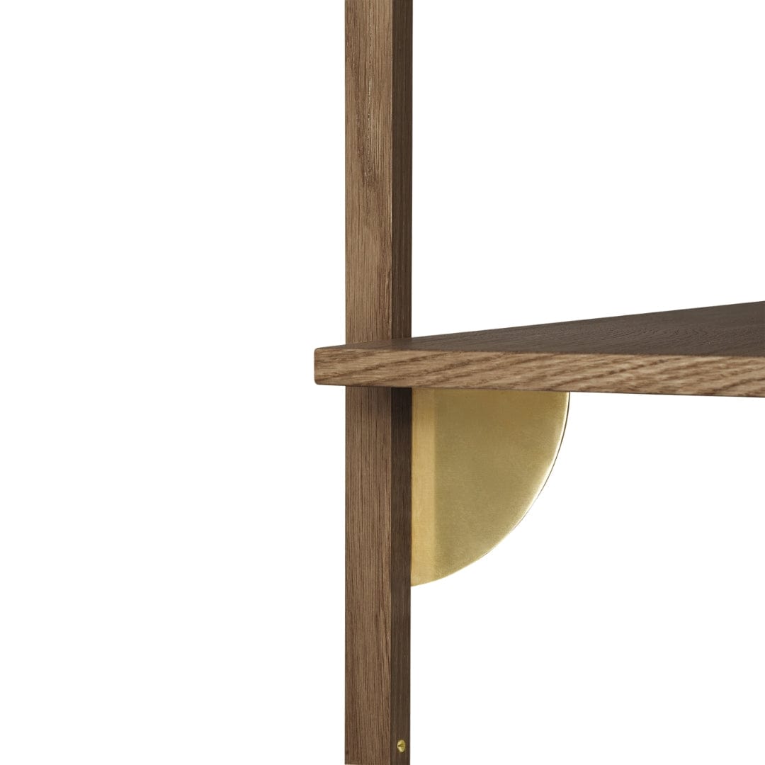Sector Shelf Tripple/Wide - Smoked Oak/Brass ferm LIVING FL-1104269294 FINICC