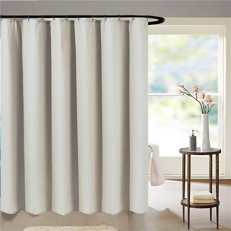 Waffle | Badeforhæng Beige L 180 cm x H 220 cm MOUD Home MH-211090 FINICC