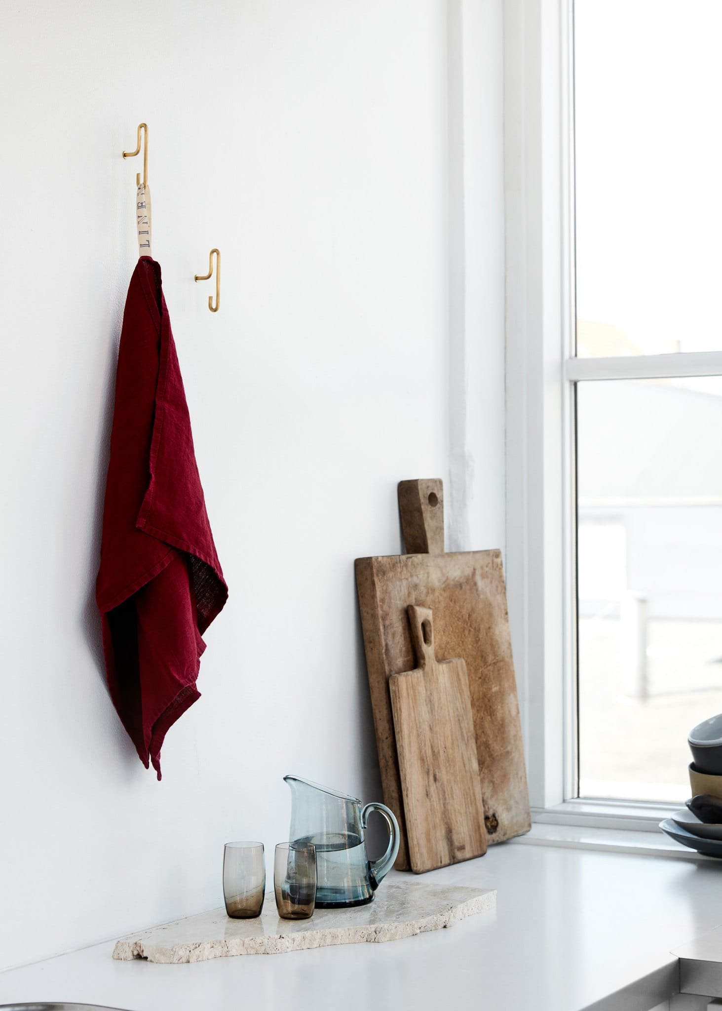 Wall Hook Small | Knage i Guld - Sæt med 2 stk. L 7,9 cm Moebe MB-WHMGS FINICC