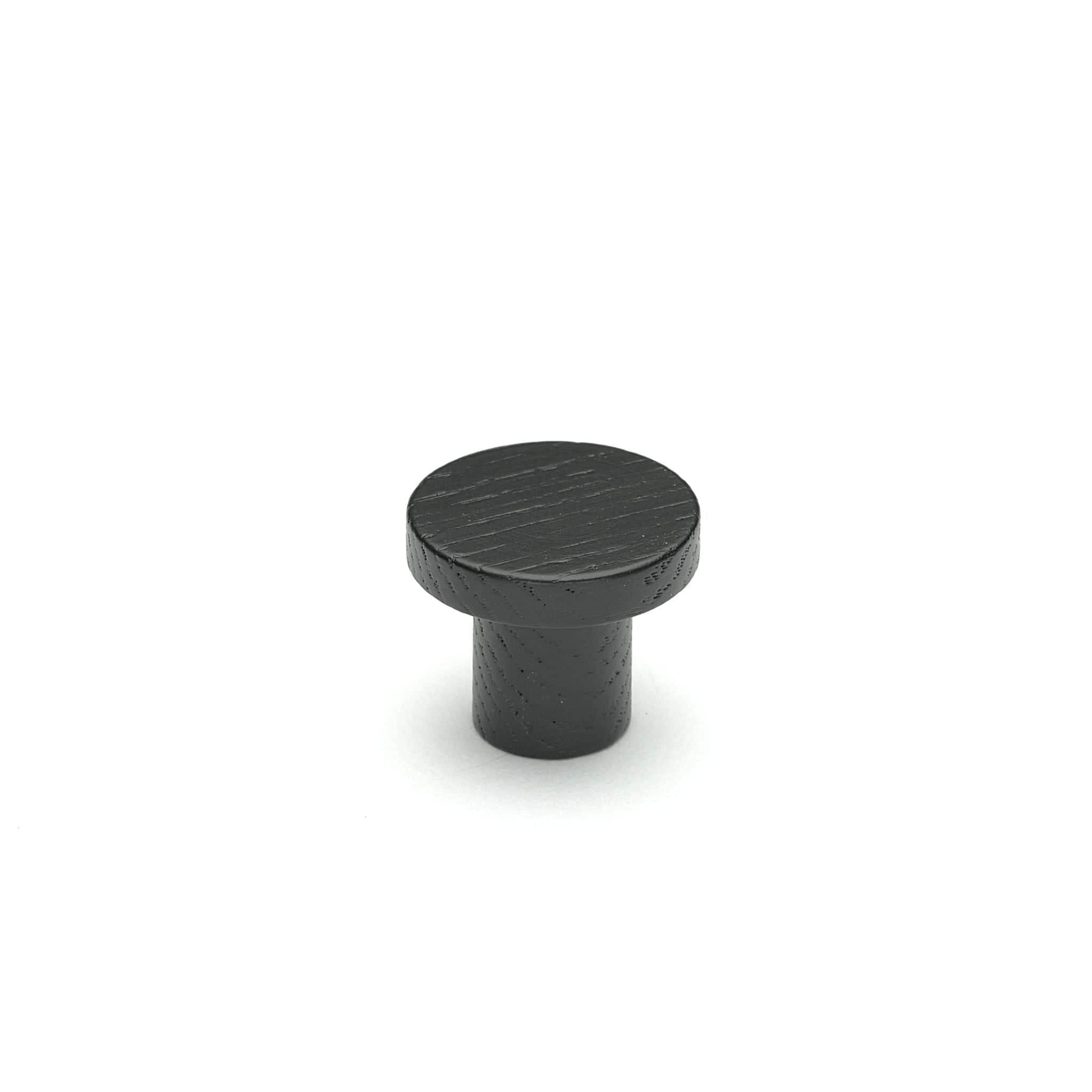 Circum | Møbelknop eller Knage i Sortbejdset Træ Ø 33 mm x D 28 mm Vonsild VS-106720033-994 FINICC