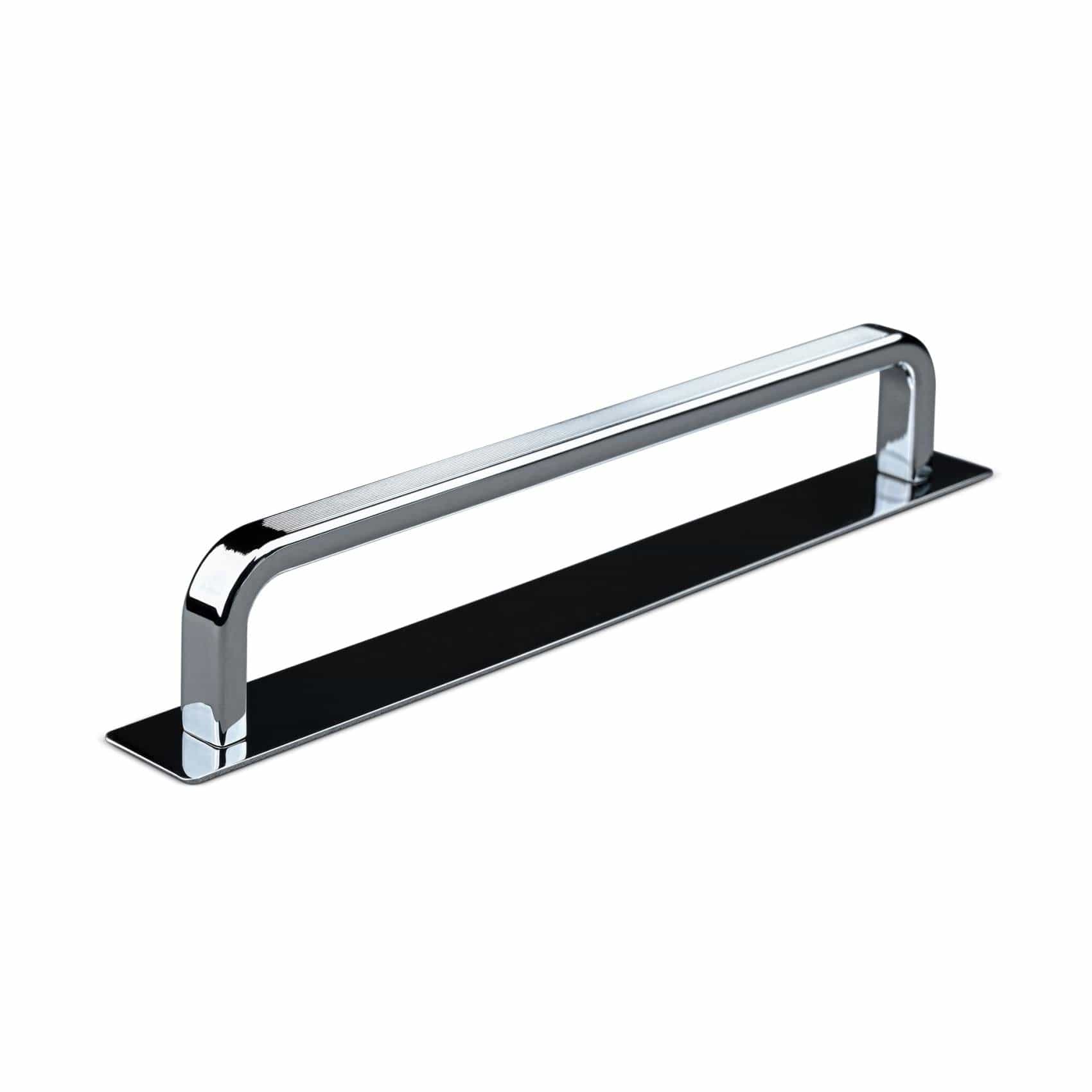 Gardone Stripe | Greb i Blank Krom med bagplade L 166 mm (C/C 160 mm) Theofils TF-10200322-BP FINICC