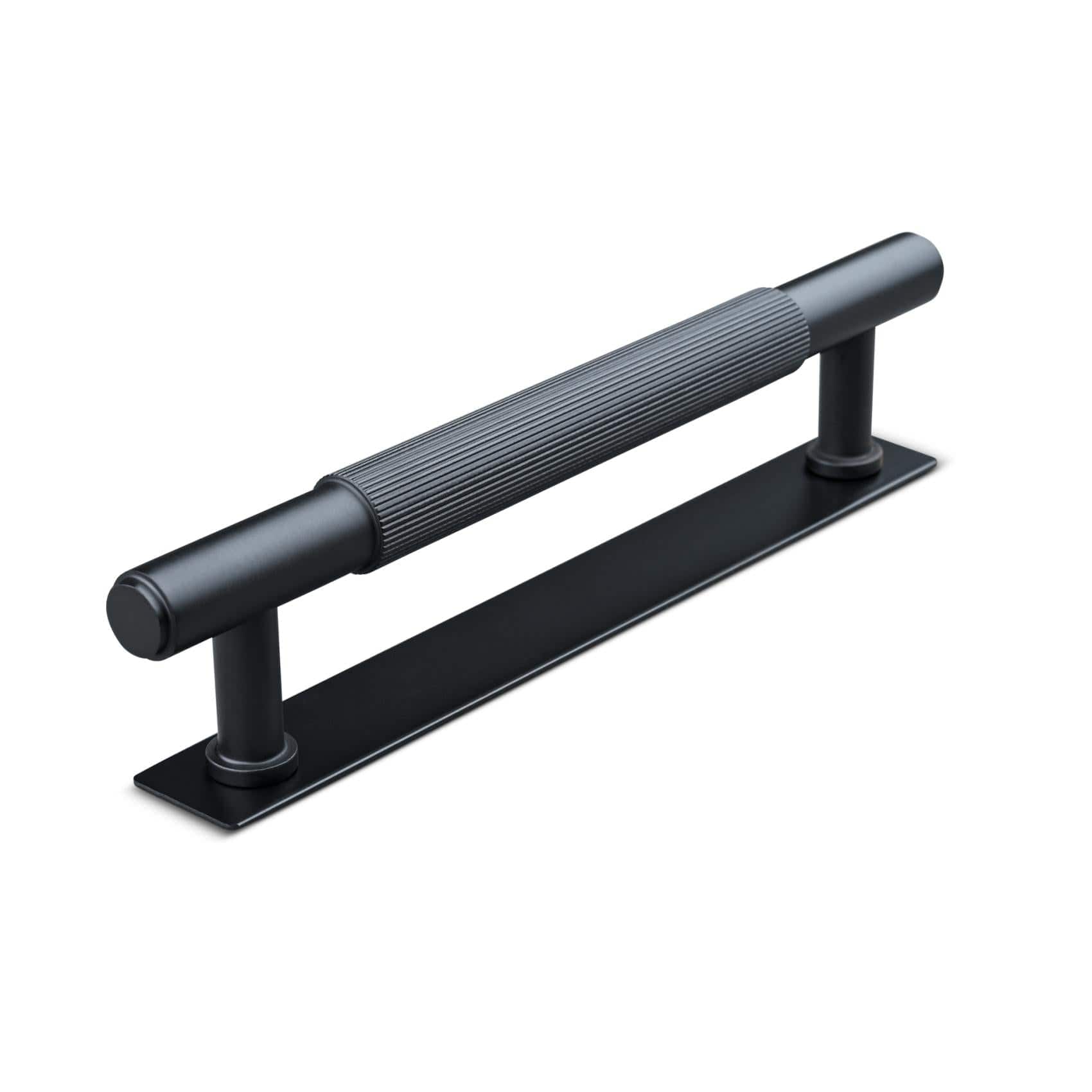 Salo Stripe | Greb i Mat Sort med bagplade L 165 mm (C/C 128 mm) Theofils TF-10200277-BP FINICC