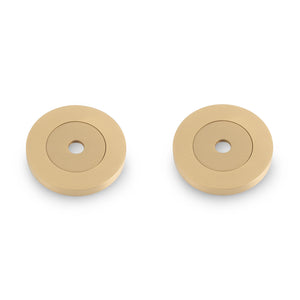 Bagplade til Pull Bars i Børstet Messing med Lak (Matcher Spitfire Hammered Pull Bar)
