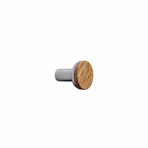 Bis | Knop i Lakeret Eg / Blank Krom