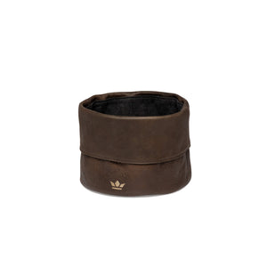 Brødkurv i Vintage Brown Full Grain læder