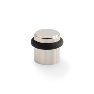 Brunel Floor Reeded | Dørstopper i Blank Nikkel