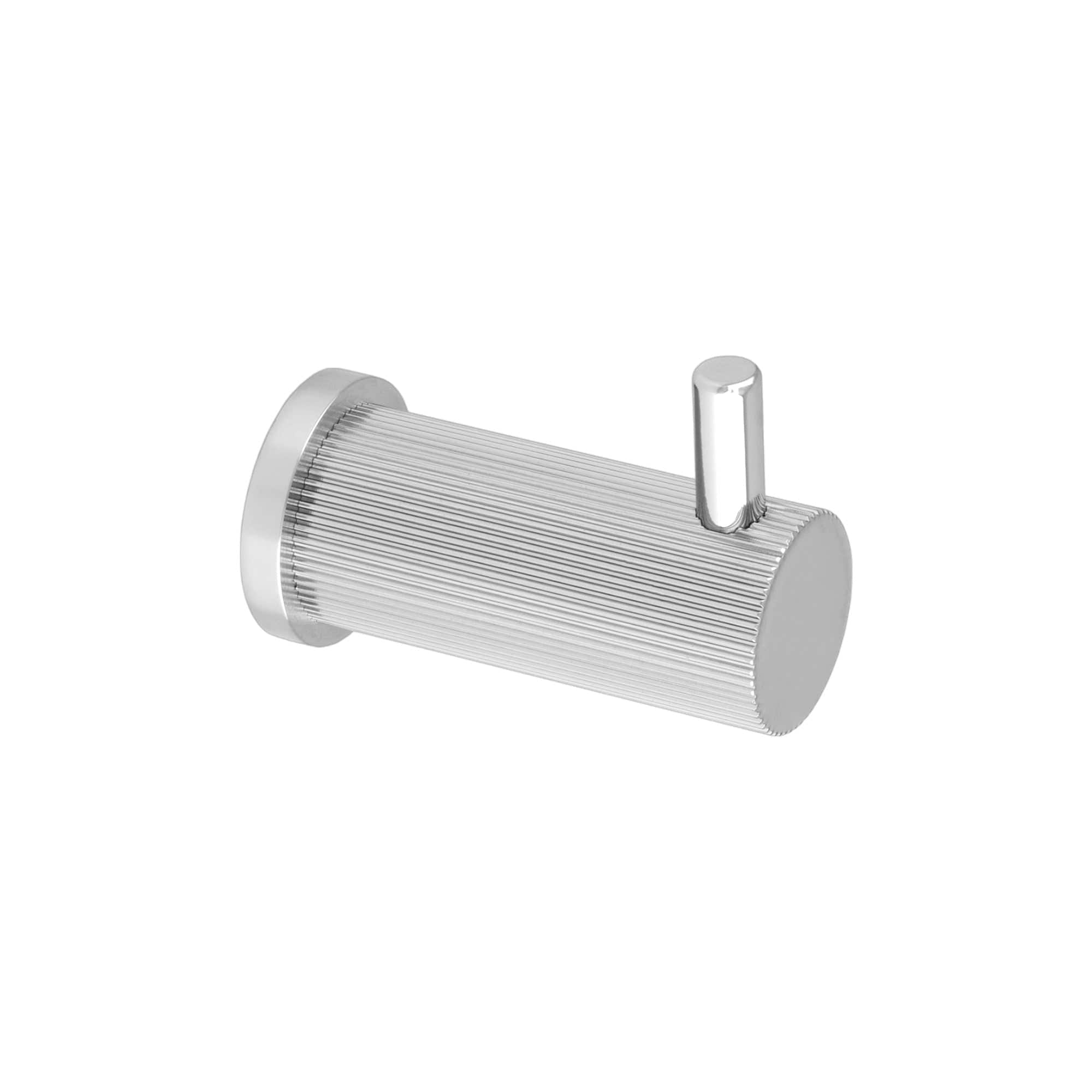 Brunel Hook Reeded | Knage i Blank Nikkel Ø 18 mm x D 48 mm Alexander & Wilks FINICC