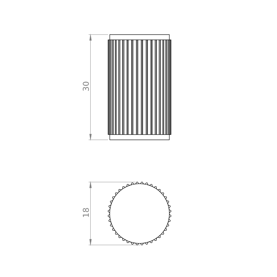 Carlisle Lines | Knop i Børstet Rustfrit Stål Finish Ø 18 mm x D 30 mm Carlisle Brass FTD712SN FINICC