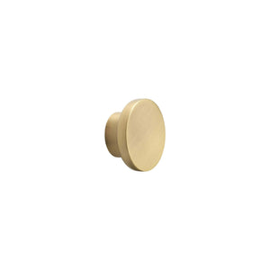 Circle | Knop i Børstet Messing/Guld Finish