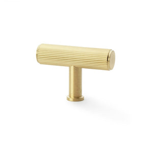 Crispin T-Bar Reeded | Greb/Knop i Børstet Messing med Lak