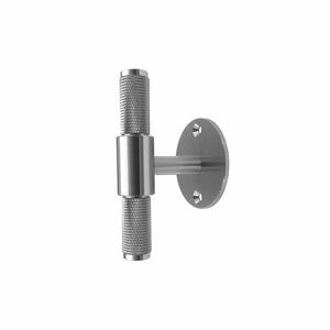 Cross T-Bar Plate | Greb/Knop i Rustfrit Stål med bagplade
