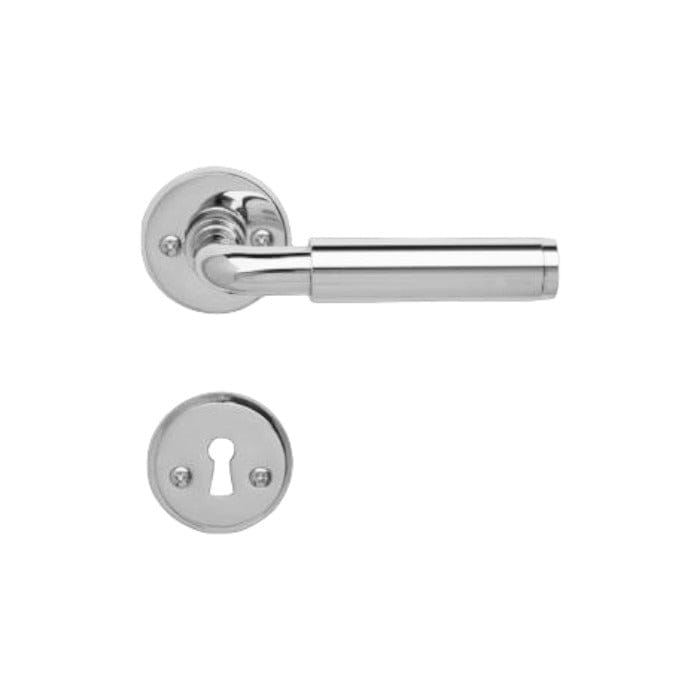 Funkis | Dørhåndtag i Blank Krom inkl nøgleskilte L 110 mm (C/C 30 mm) Sibes KC-200136 FINICC