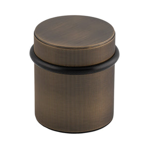 Gravity Reeded | Dørstopper i Antik Messing med Lak - fritstående