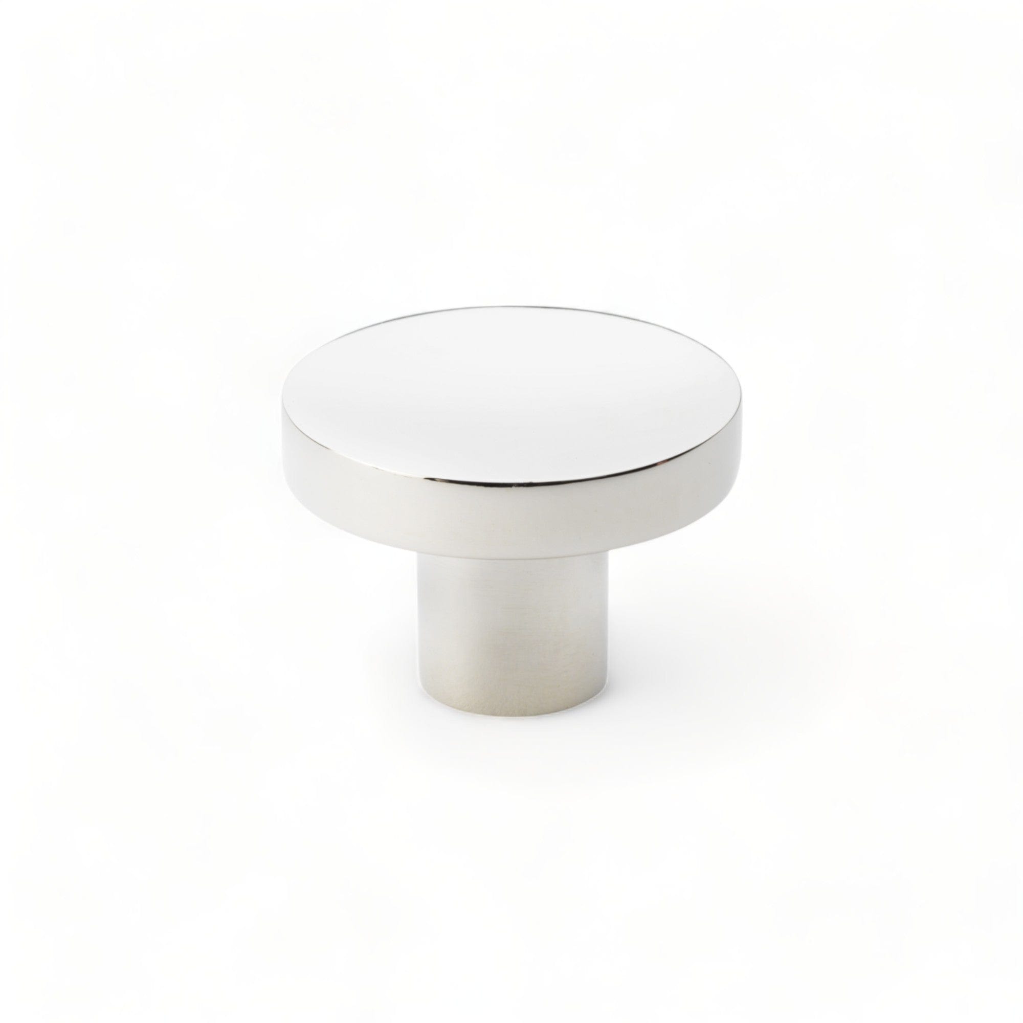 Hanover Plain | Knop i Blank Nikkel Ø 38 mm x D 28 mm Alexander & Wilks AW821-38-PN FINICC