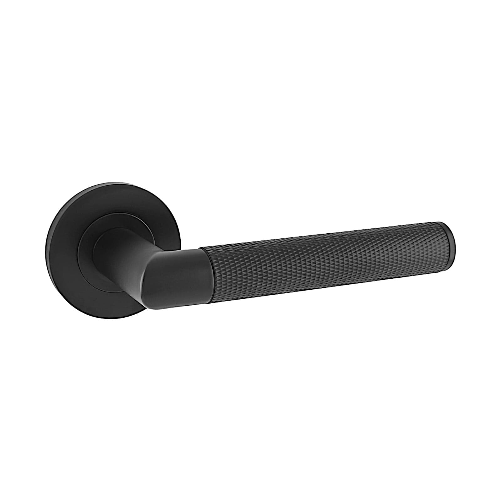 Harrier Knurled | Dørhåndtag i Sort Alexander & Wilks AW210BL-SET FINICC