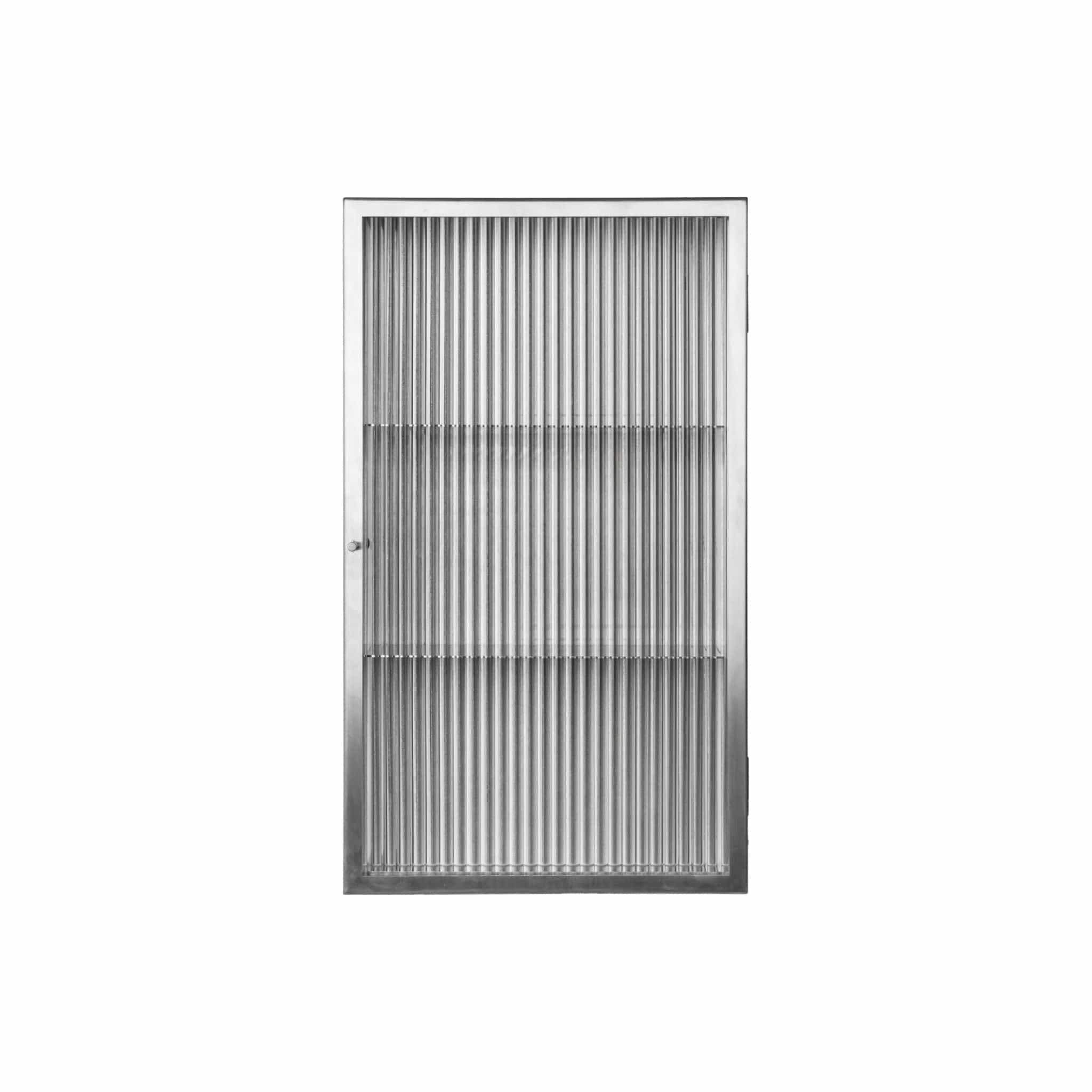 Haze Wall Cabinet | Vægskab i Børstet Rustfrit Stål ferm LIVING 1104272055 FINICC