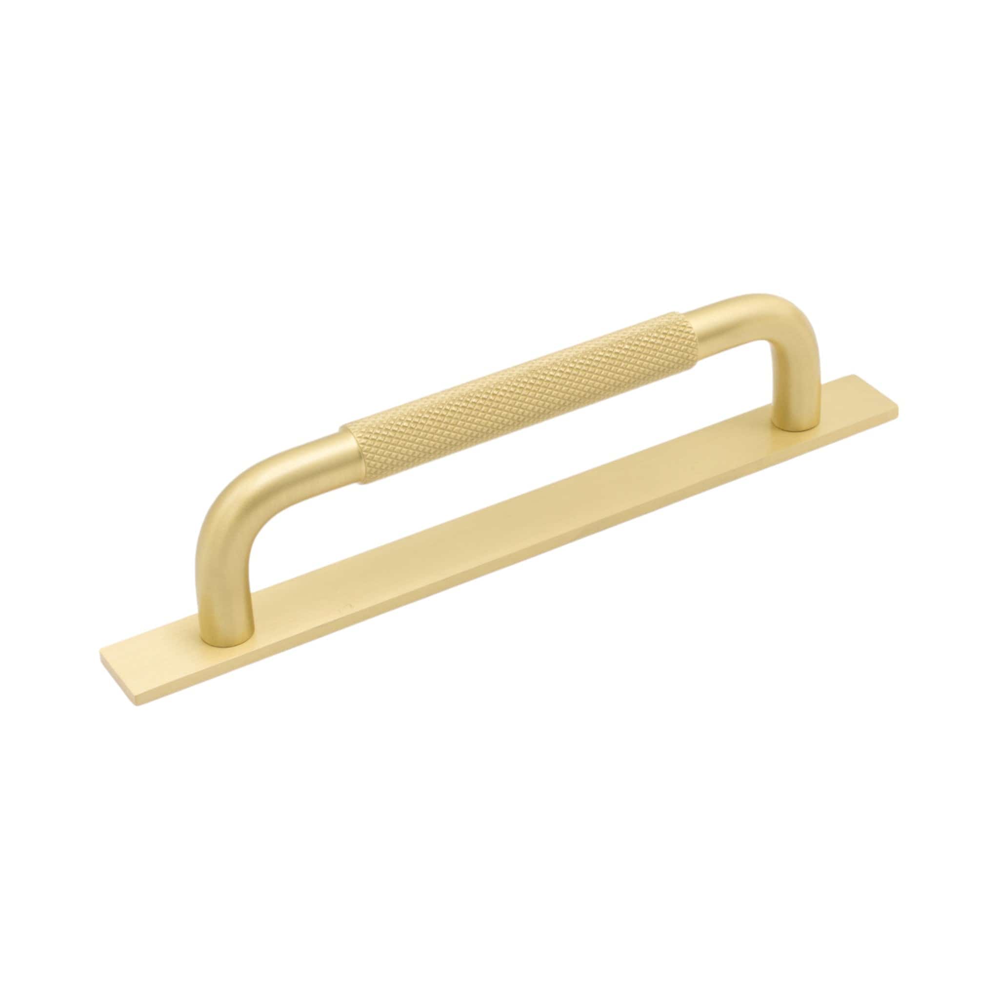 Helix Cross | Greb i Børstet Messing  - med bagplade L 170 mm (C/C 128 mm) Beslag Design 309083-11 FINICC