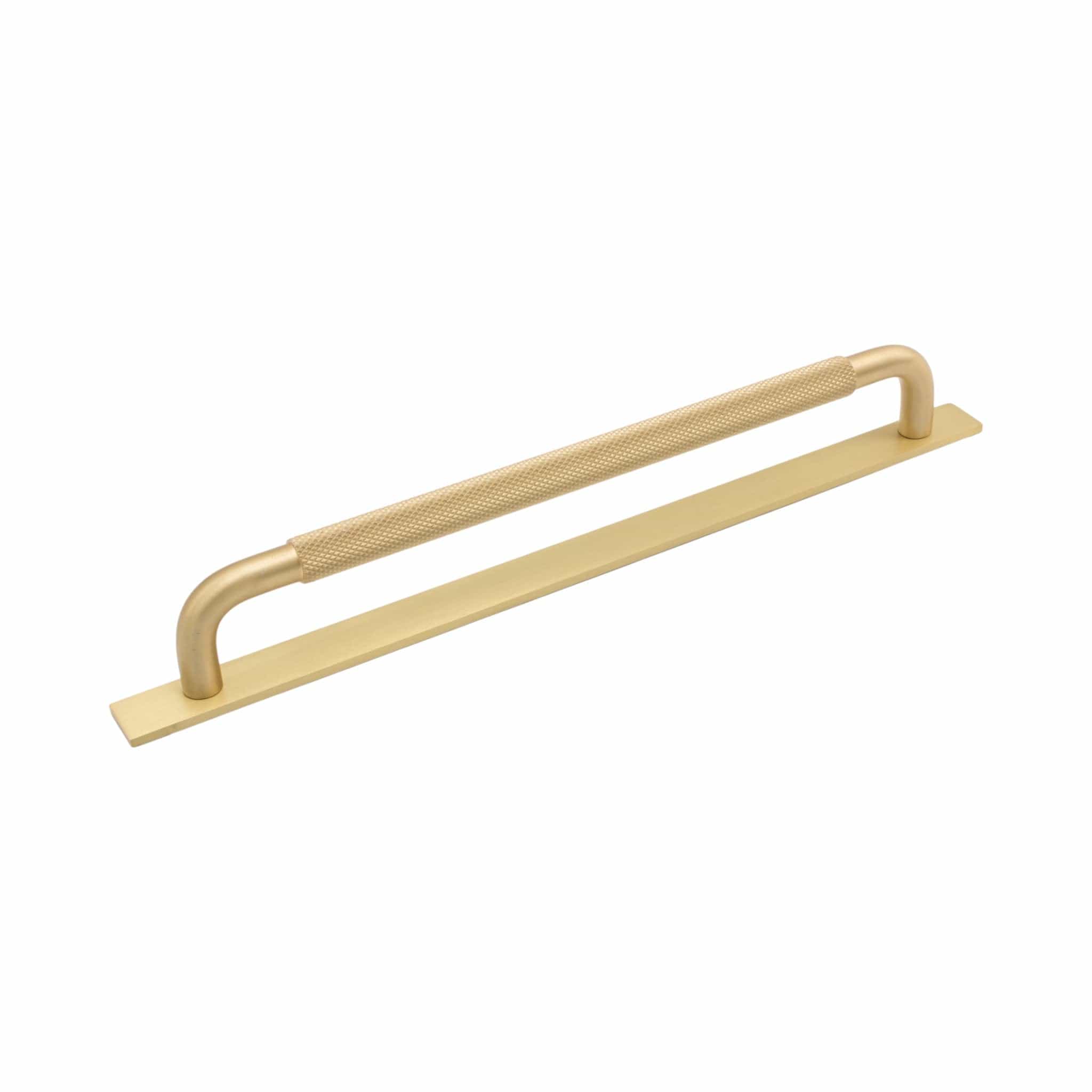 Helix Cross | Greb i Børstet Messing  - med bagplade L 266 mm (C/C 224 mm) Beslag Design 309088-11 FINICC