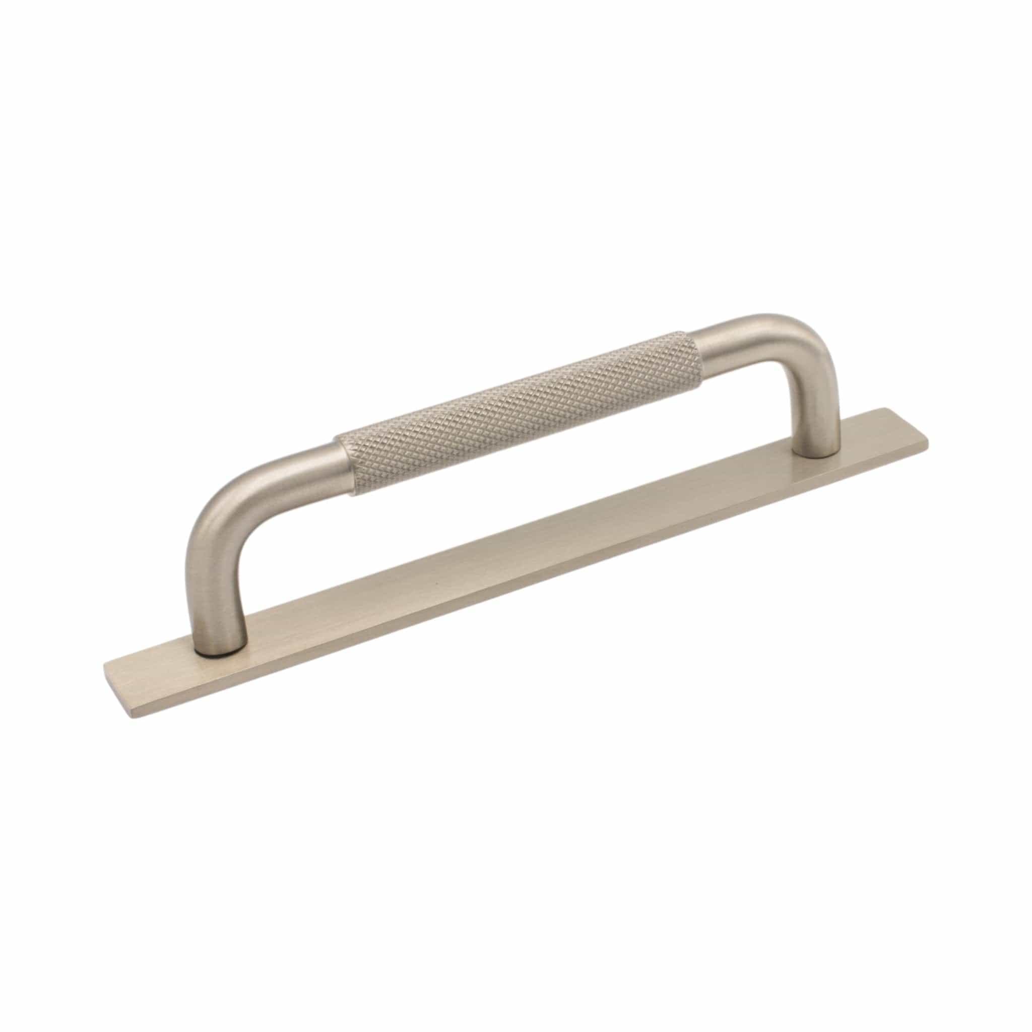 Helix Cross | Greb i Børstet Rustfrit Stål Finish  - med bagplade L 170 mm (C/C 128 mm) Beslag Design 309082-11 FINICC