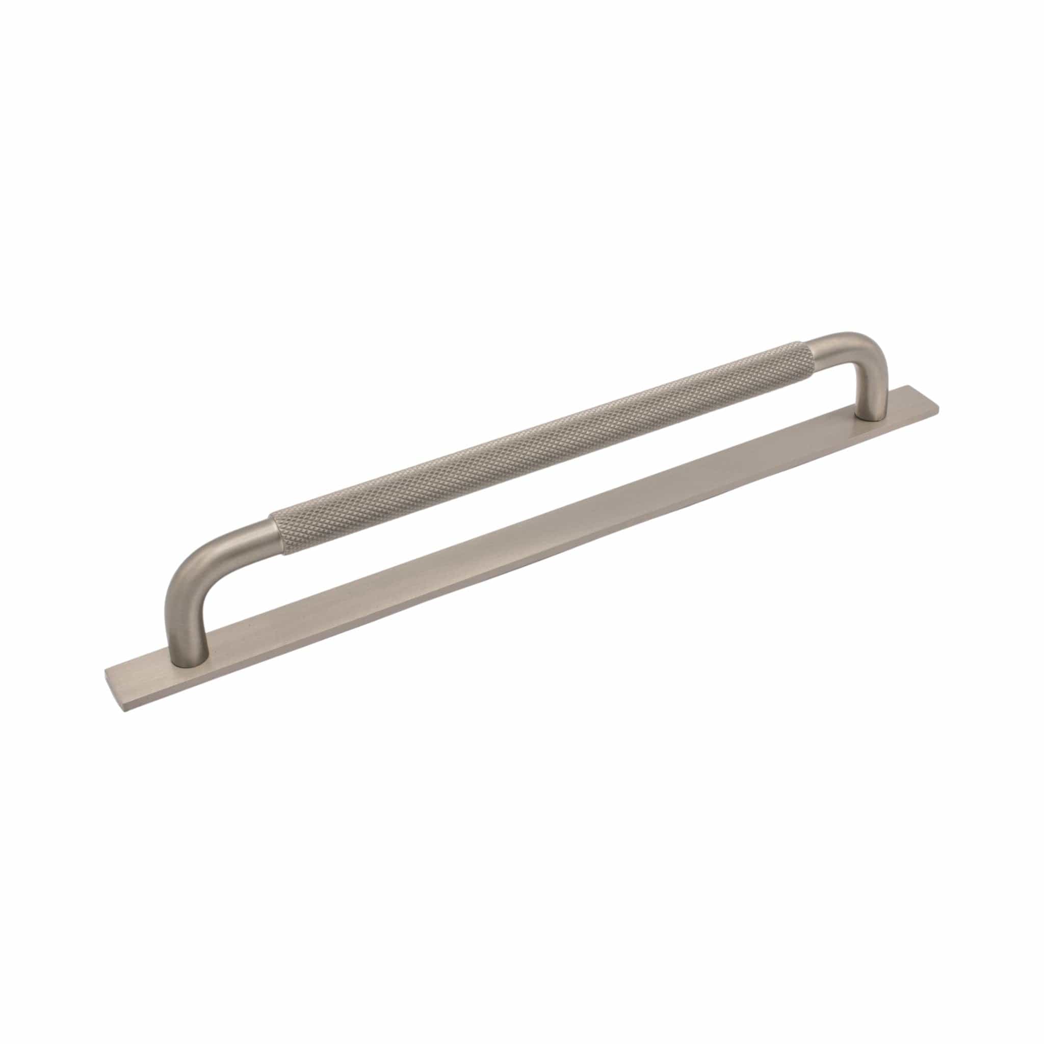 Helix Cross | Greb i Børstet Rustfrit Stål Finish  - med bagplade L 266 mm (C/C 224 mm) Beslag Design 309087-11 FINICC