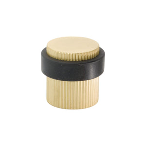 Helix Stripe | Dørstopper i Børstet Messing - gulv monteret