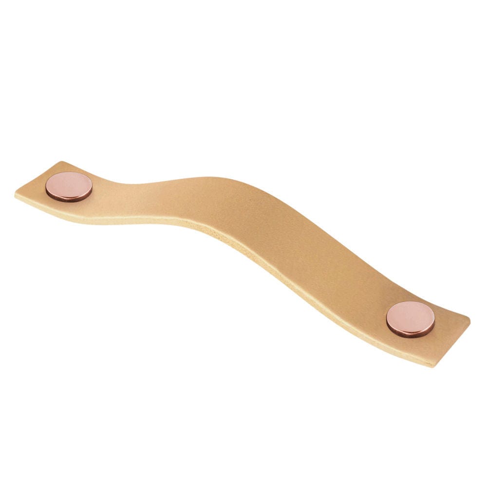 Loop 128 | Greb i Natur Læder med Kobber Skrue L 160 mm (C/C 128 mm) Et Al TF-11833602 FINICC