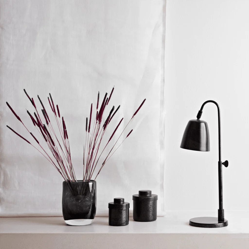 Lumi | Bordlampe i Mat Messing Uden lak Ø 12 cm x H 30-40 cm H. Skjalm P. HSP-58LAMP010 FINICC