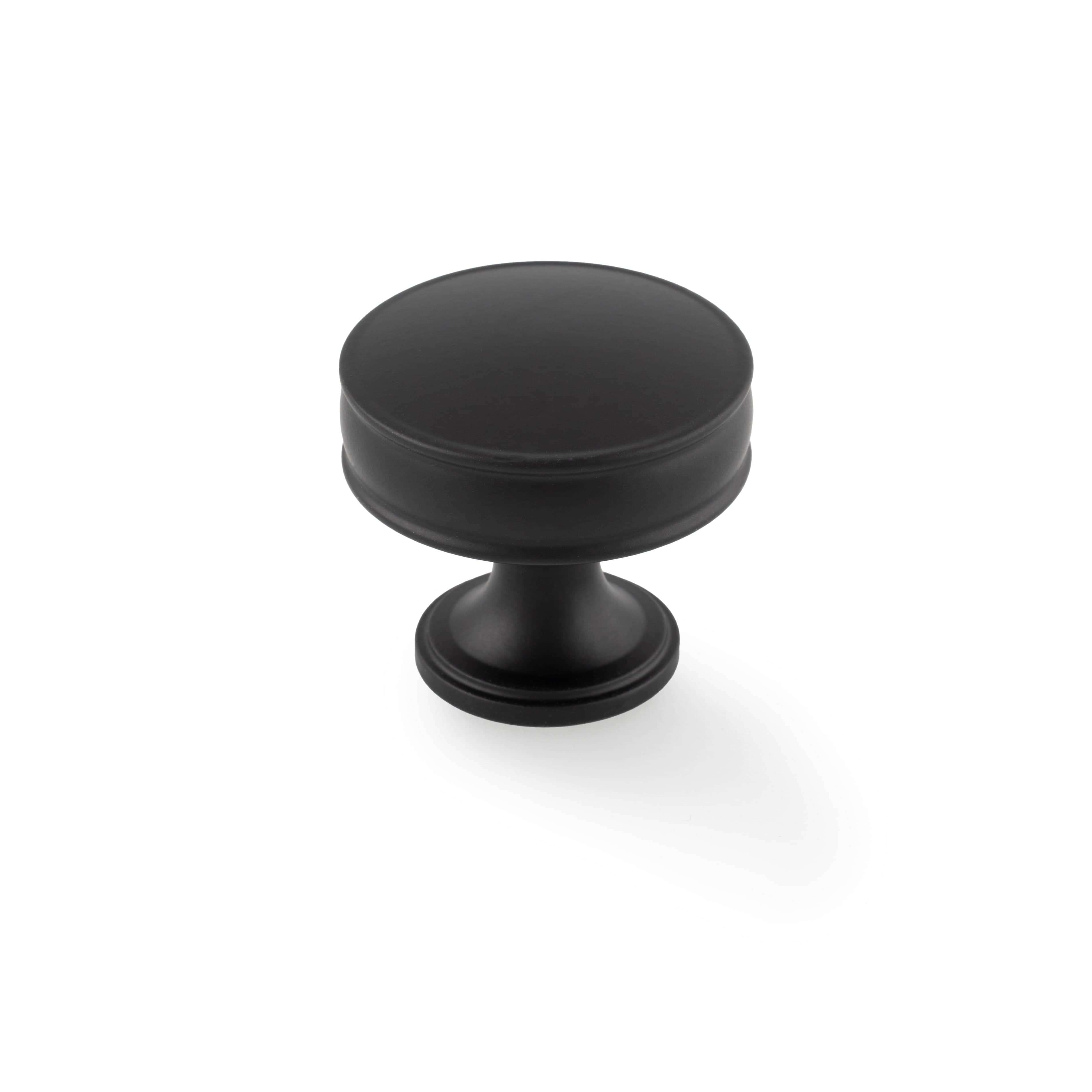 Lynd | Knop i Sort Ø 38 mm x D 29 mm Alexander & Wilks AW808-38-BL FINICC