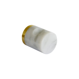 Marble | Knop/Knage i Hvid Marmor/Messing