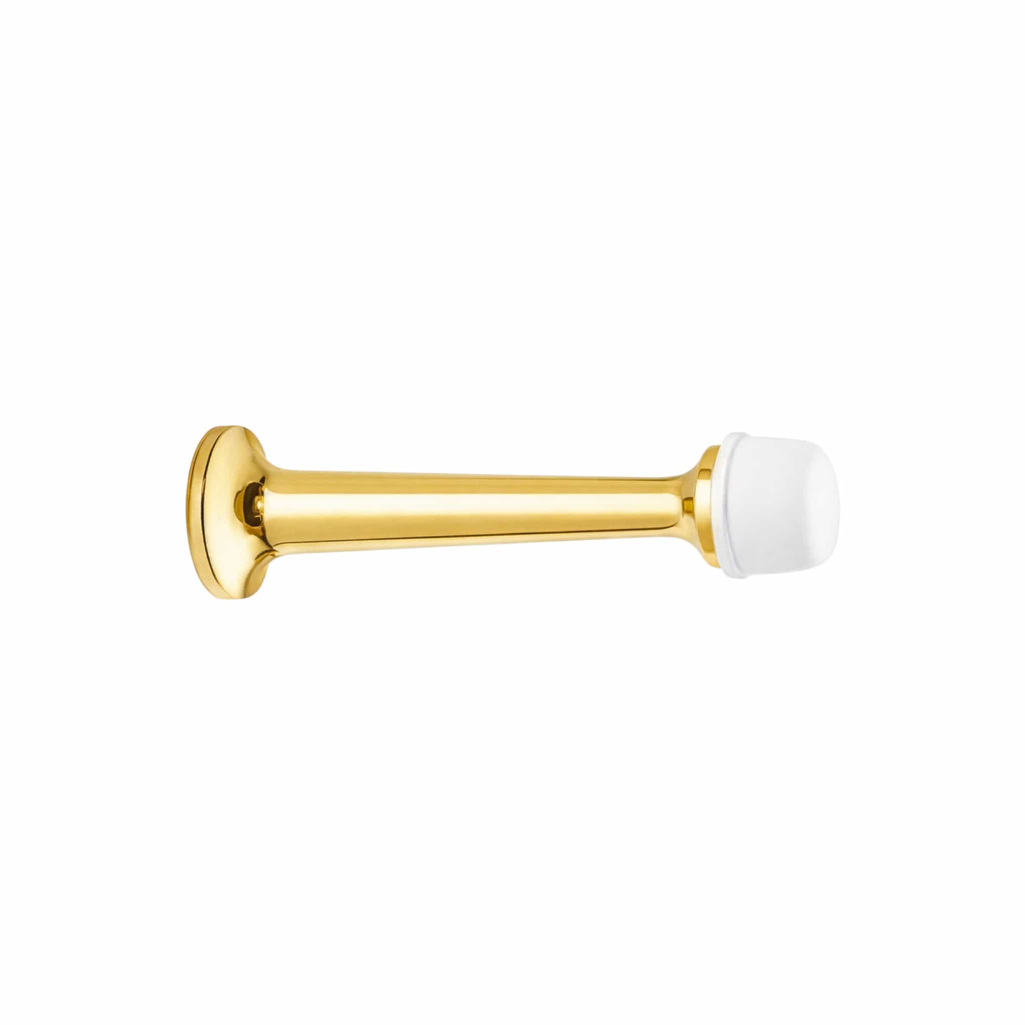 Model 1147 | Dørstopper i Blank Messing med Lak m. Hvid og Sort top Ø 16 mm x D 78 mm Et Al KC-232641 FINICC