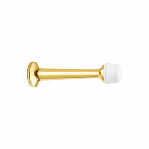 Model 1147 | Dørstopper i Blank Messing uden Lak m. Hvid top