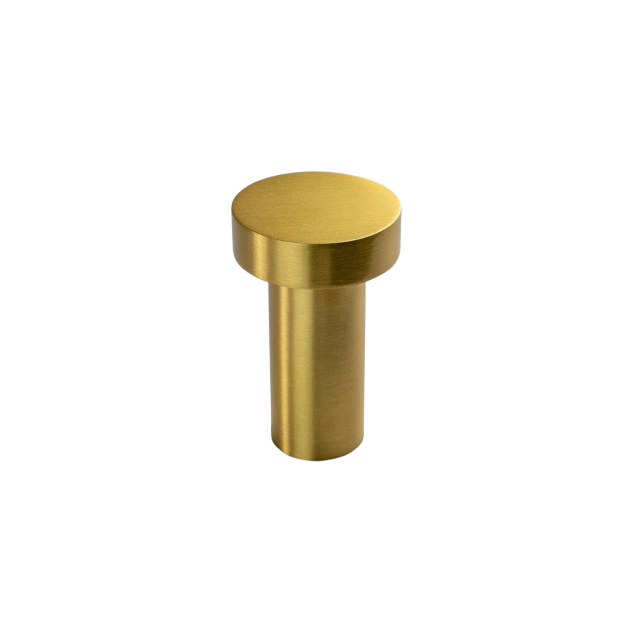 Mood | Knop i Børstet Messing finish Ø 18 mm x D 20 mm Beslag Design BD-370003-11 FINICC