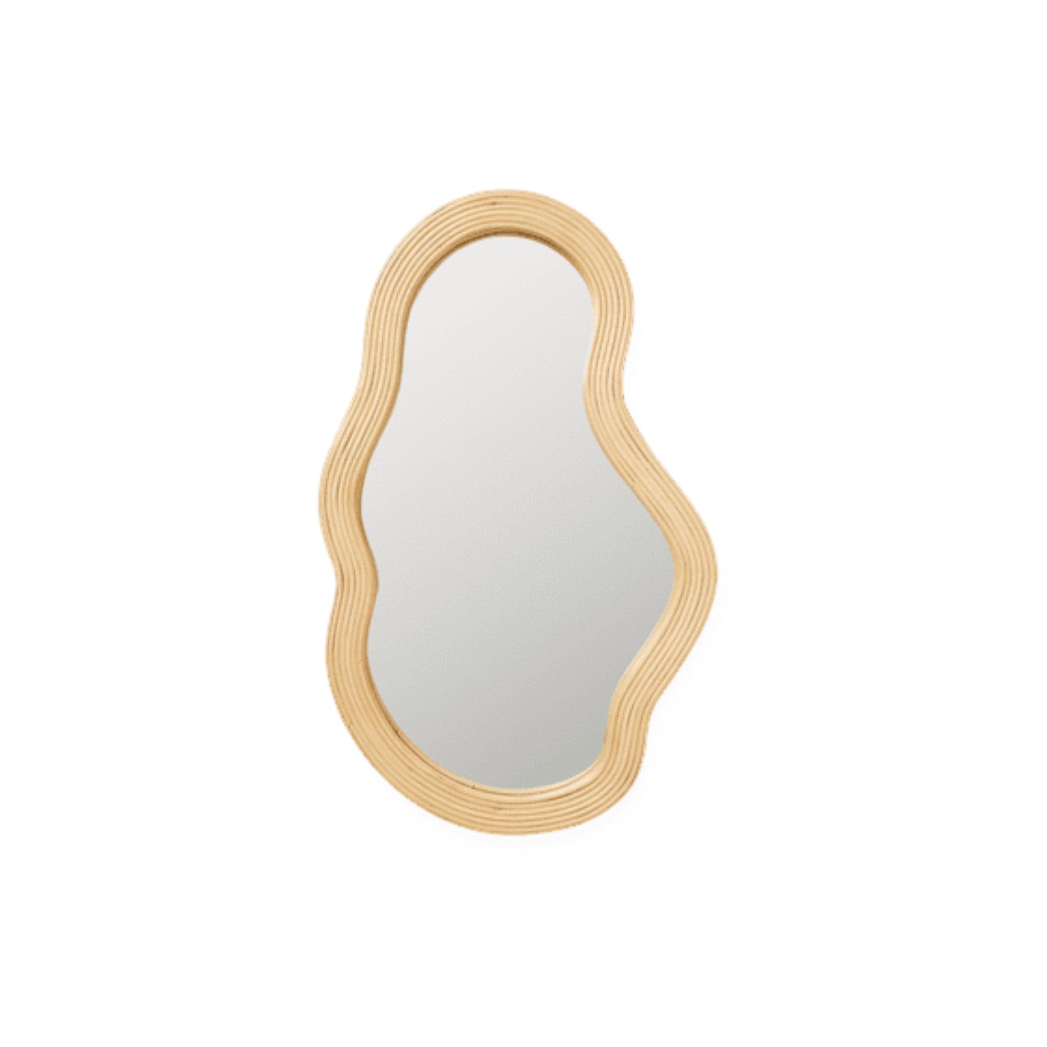Pond Mirror - Medium | Spejl i Rattan L 72,5 cm x B 40 cm Ferm Living FL-1104270053 FINICC