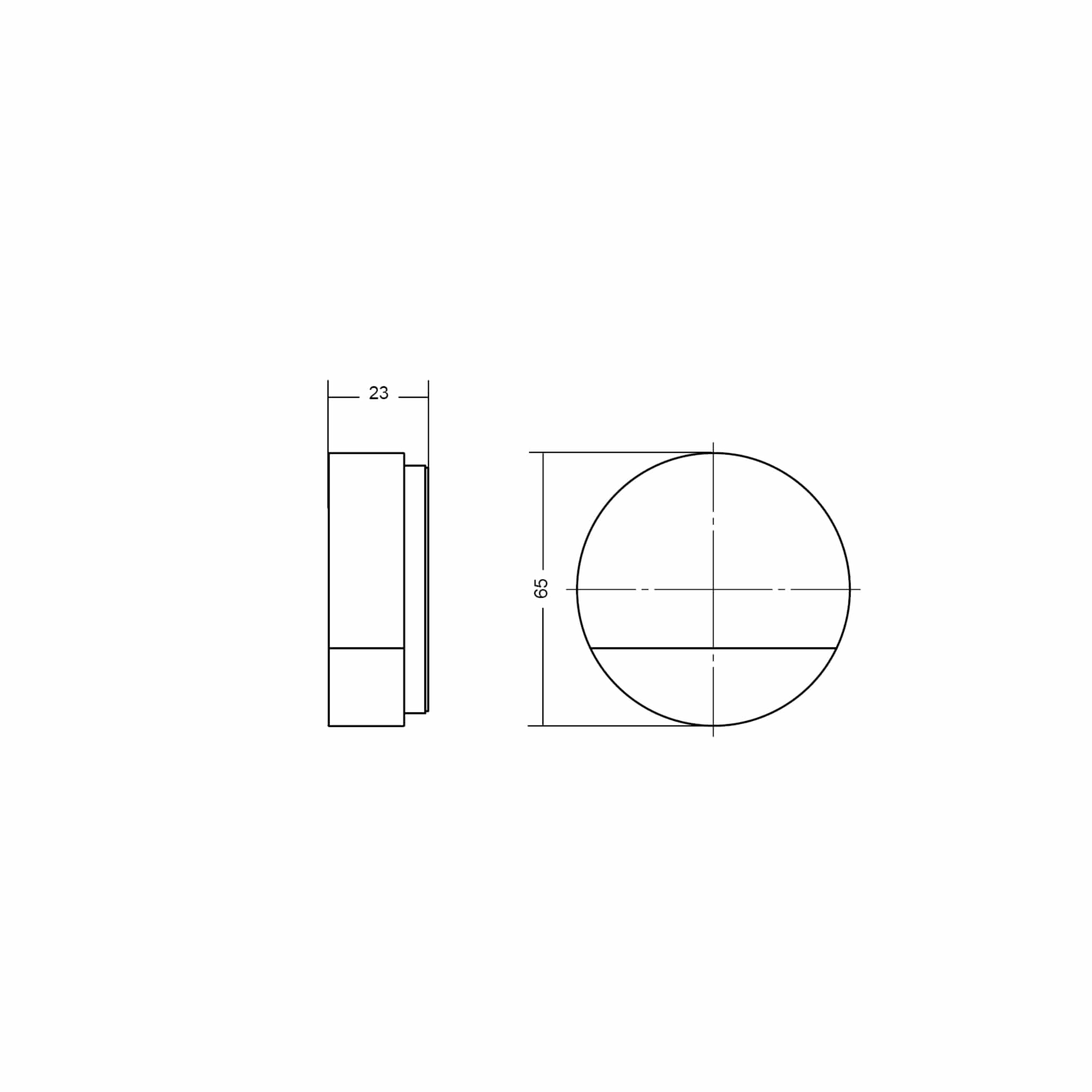 Puk | Dørstopper i Eg Lakeret Ø 65 mm x H 23 mm Viefe VF-8002065W16 FINICC