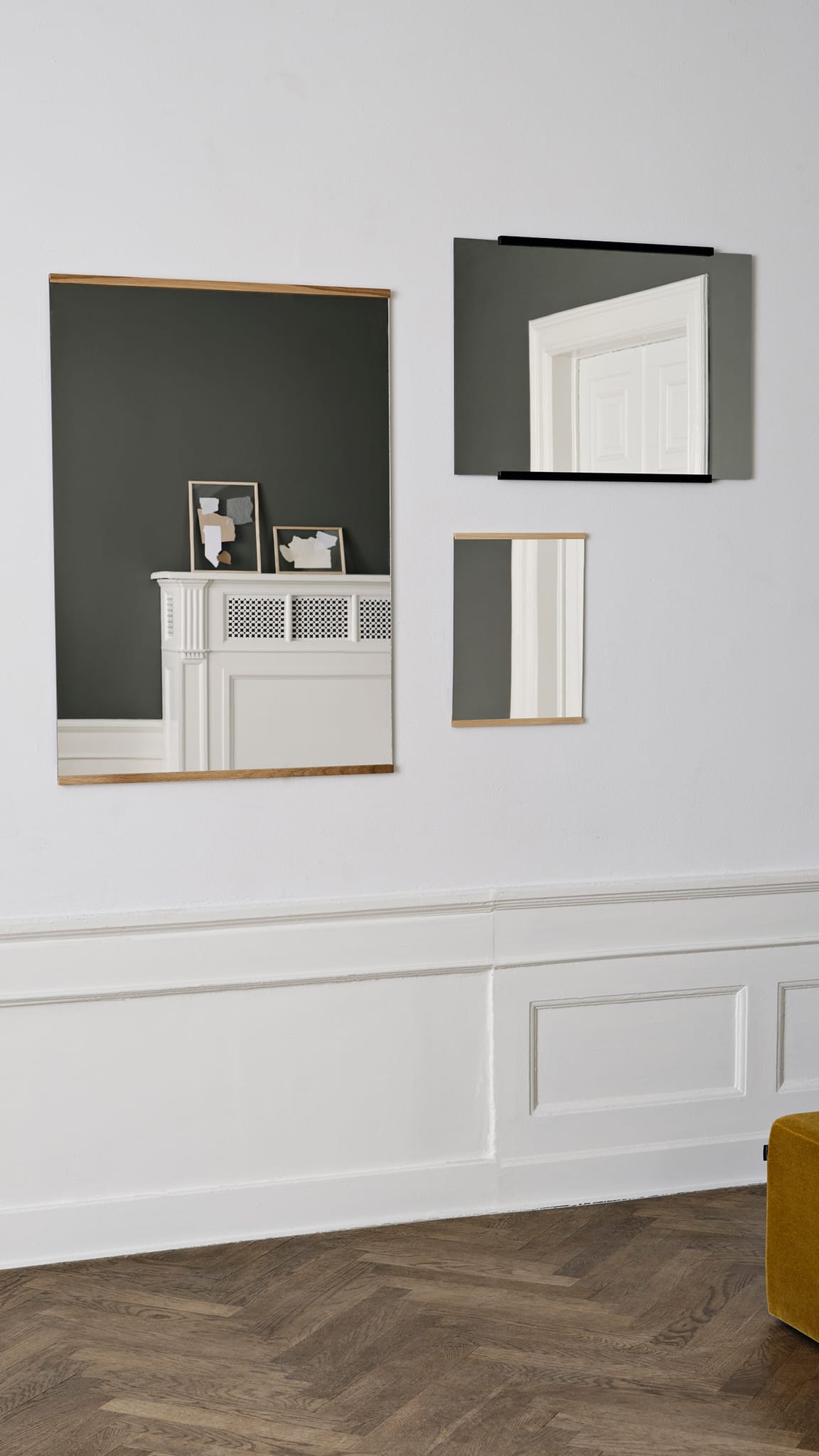 Rectangular Wall Mirror | Spejl i Sort L 43,3 cm x B 30 cm Moebe MB-RWM30X40BL FINICC