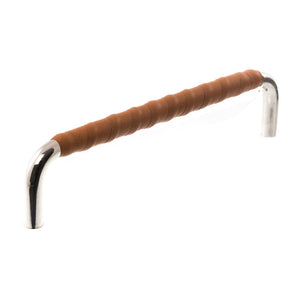 Royal Twist | Greb i Nikkel med Cognac Læder