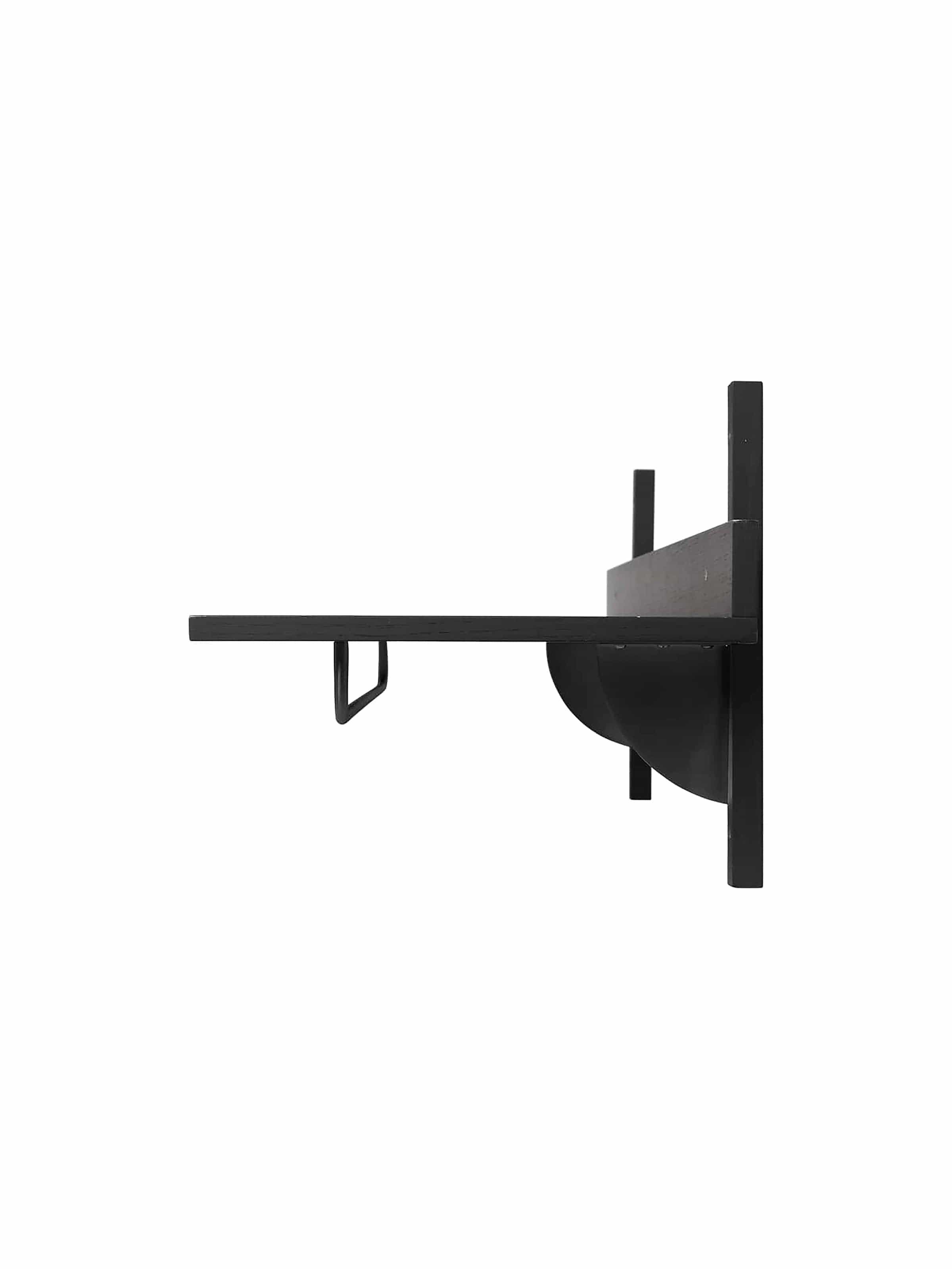 Sector Rack Shelf - Black Ash/Bl Brass ferm LIVING FL-1104265324 FINICC