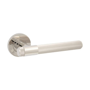 Kingston Reeded | Dørhåndtag i Blank Nikkel