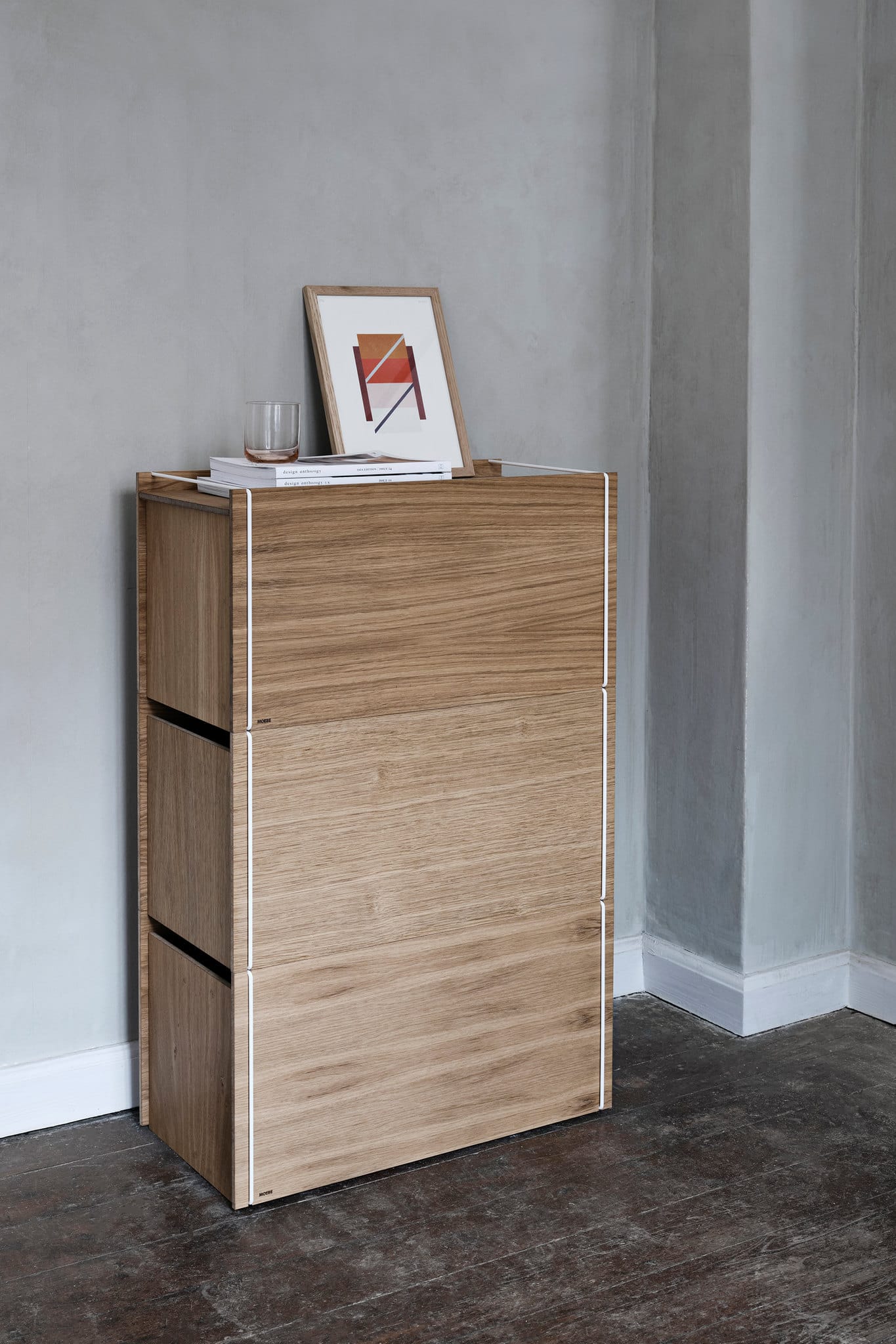 Storage Box | Opbevaringskasse i Eg/Hvid L 60 cm x B 33 cm Moebe MB-SBOWH FINICC